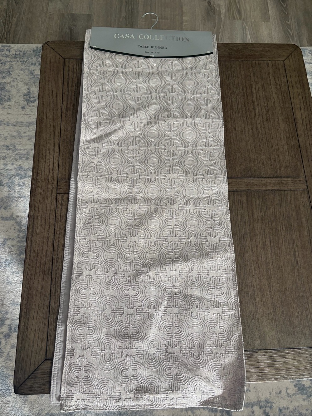 NWT Gray Table Runner 14”x 72”